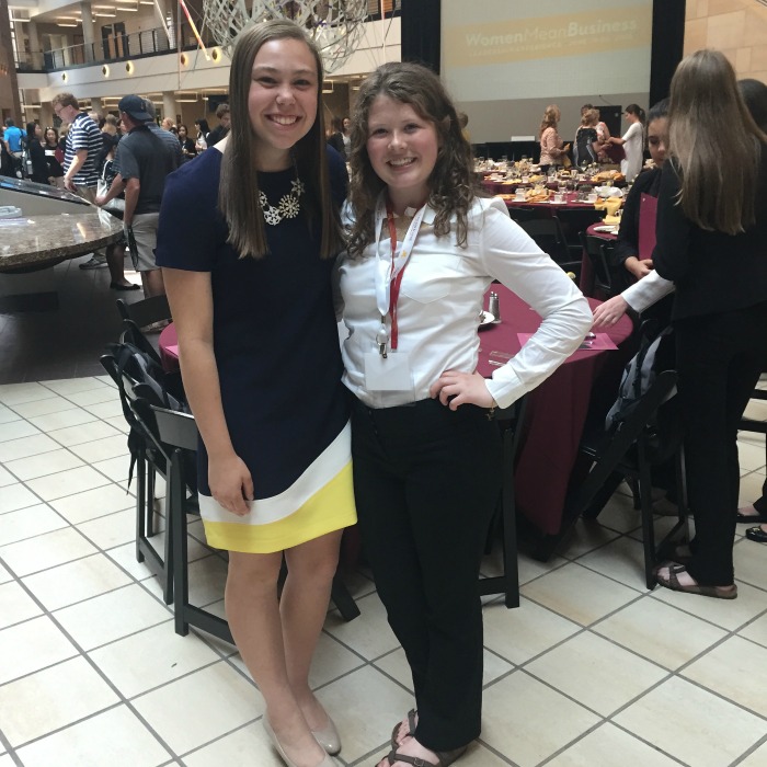 Molly Johnson and Audrey Hapka attended University of Minnesotas Women in Business Camp