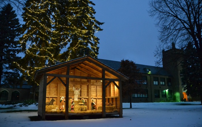 Enjoy the Nativity scene and lights on the CDH campus this Christmas season.
