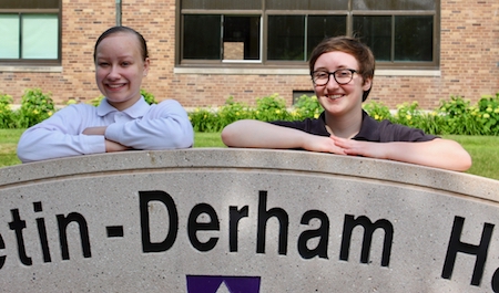 Derham Hall Caronodelet Scholarship 2018 recipients: Mya Fitzgerald and Mary Grace Shearon