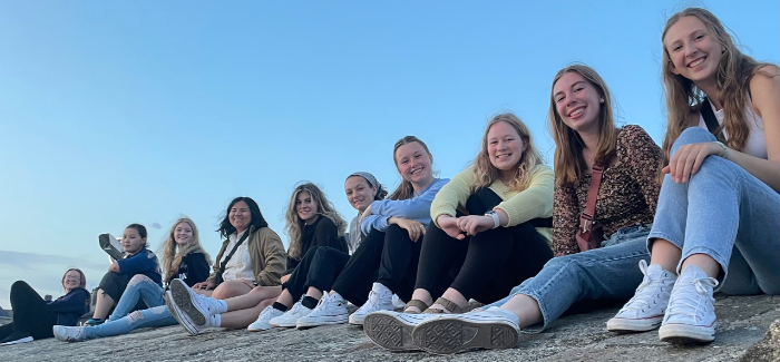 Enjoying the sun set from atop the ramparts of St. Malo. (Day 4)