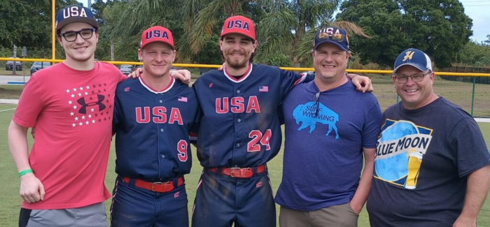Joey Czech '20, Frank Kimlinger '17, Tommy Czech '17, Jerry Czech '87 and John Kimlinger '86