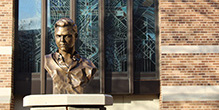 Bronze Bust of Blessed Brother James Miller Installed in Courtyard