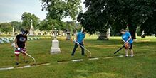JROTC Maintains the Cemetery Markers for the Sisters and the Brothers