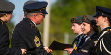 Twilight Parade Honors Cadets and Retiring MSG Ken Peloski; Raider Brigade Alumni in Attendance