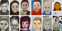 CDH Fine Arts Students Finish Memory Project Portraits