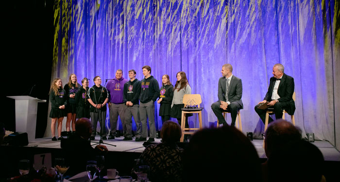 CDH students performed the school Rouser at the Twins' Diamond Awards.