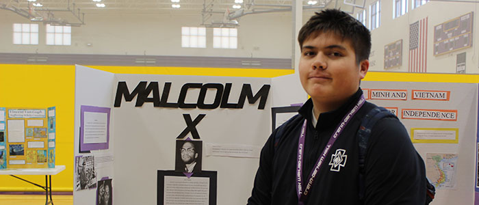 Kyllian Quinlan '21 did his History Day project on Malcolm X.