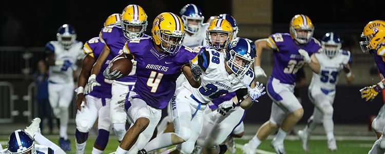 Rajiv Redd '19, #4, has been an exceptional football player during his time at CDH.