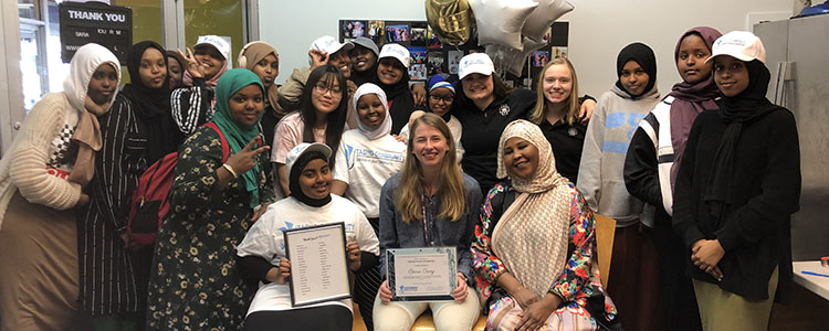 Ceara Curry with CDH students and members of the TASHO community.