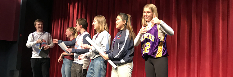 Seniors Max Rottjakob, Lily Pearson, Louis Rottjakob, Karissa Tschida, Mia Erickson, and Frannie Miller were on the Senior Class Gift committee.