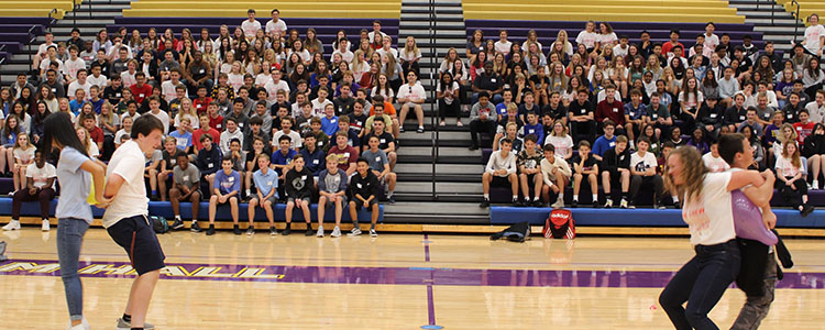 The day kicked off with big group activities, including Simon Says and a balloon-popping competition.