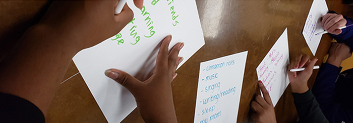 The Anxiety Management small group helps students identify things that reduce their anxiety.