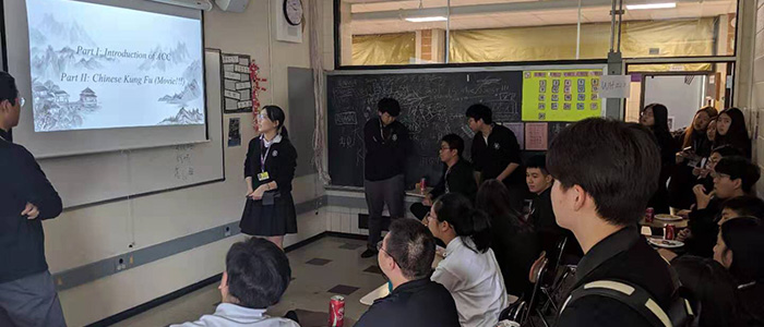  The first meeting of the Asian Culture Club featured a presentation on Chinese Kung fu.