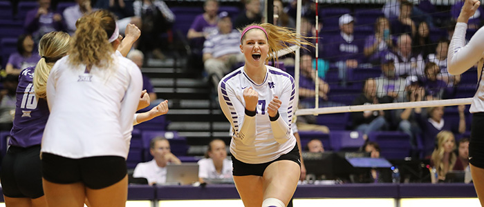 Brynn Carlson '17 is one of many Raiders who have gone on to play college sports. She is now a volleyball player for Kansas State.
