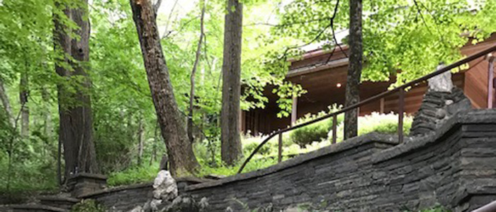 The Omega Institute is nestled in the woods.