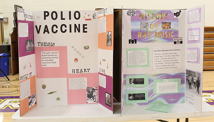 Project topics range widely, from the polio vaccine to the history of rap music.