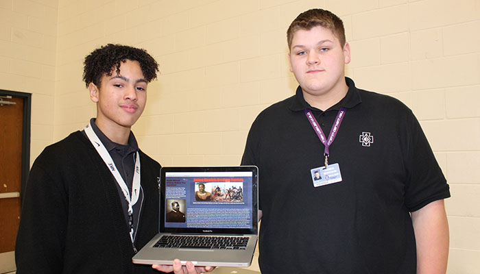 Remi Pye '22 and James Morrison '22 created a website about Nelson Mandela.