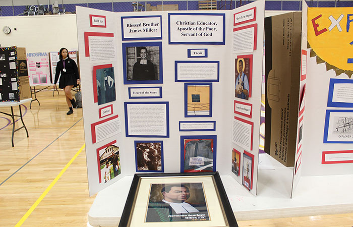 One student chose to focus on the recently beatified former Cretin student, Blessed Brother James Miller.