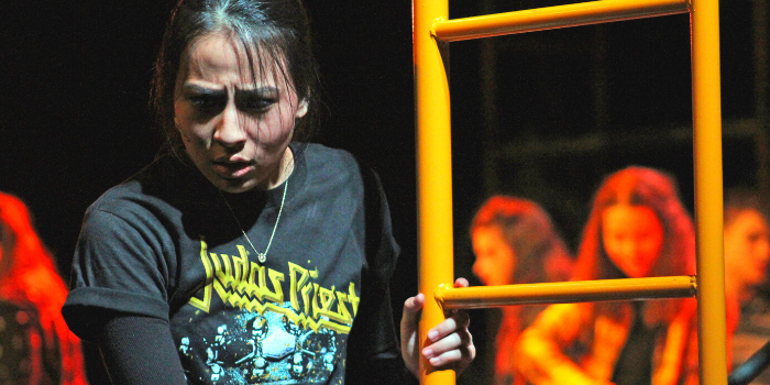Emma Schuld '20 in last year's production of Jesus Christ Superstar.