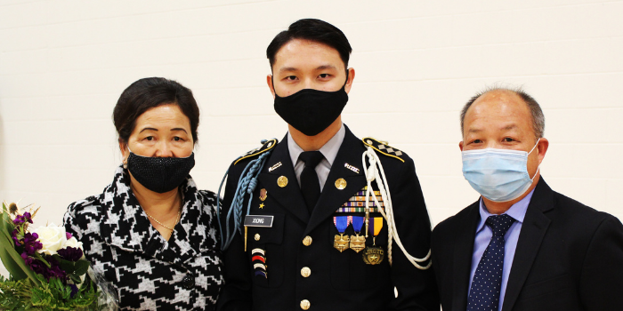 Sean Xiong '21 was promoted to Cadet Colonel and Raider Brigade Commander.