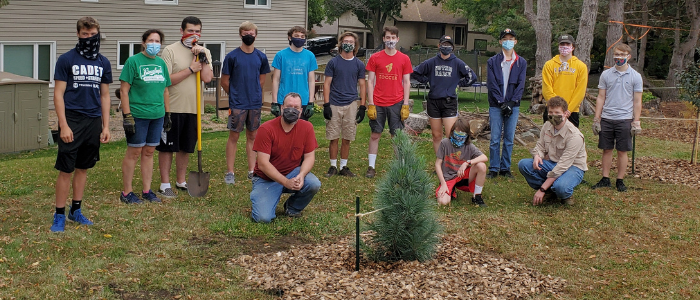 Brian Willems '21 was supported by his friends and family in completing his Eagle project.