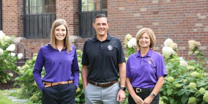 The Admissions teams consists of Laura Weiss, Sean Van Gemert '96, and Sandy Cullen.