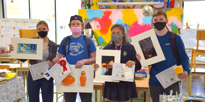 The four Fine Arts award winners.