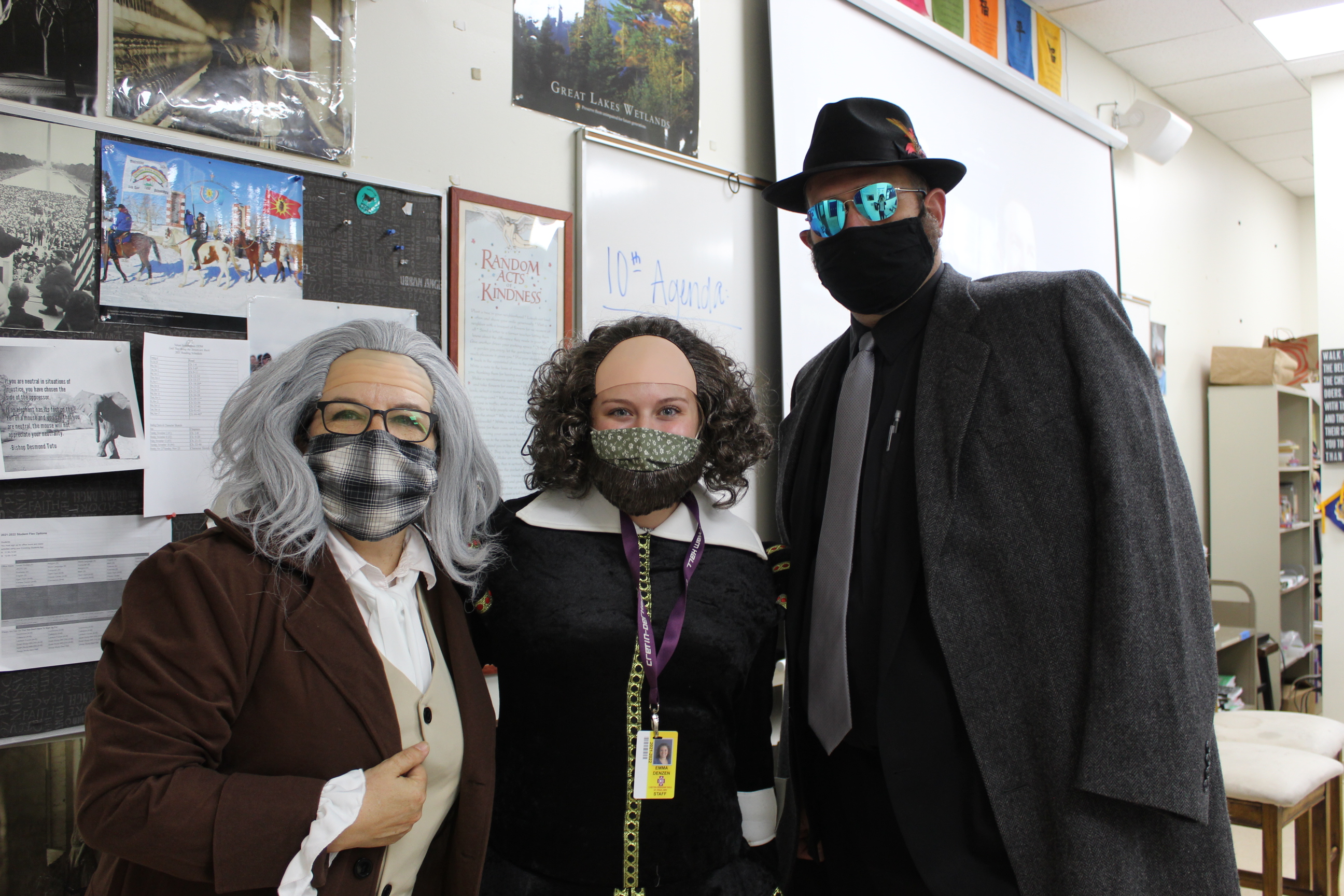 DeVos, Denzen, and Moss dressed up for Halloween earlier this year.