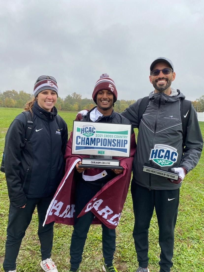 Emmit Shaughnessy '20 (center) and his coaches.