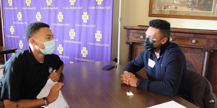 Noah Lease '25 and his mentor, Ricardo Johnson '14.