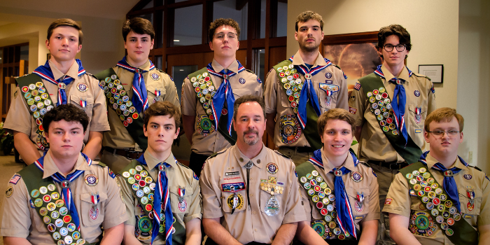 Ten members of Eagan Boy Scout Troop 451, including four Raiders, earned the rank of Eagle Scout.