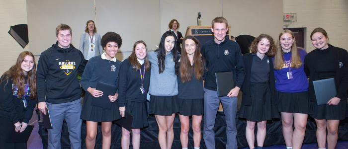The Top Ten students were recognized as part of the Awards Assembly.