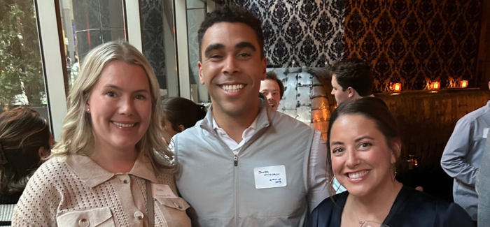 Emily Gornick '03, James Onwualu '13, Nicole Cylkowski '03