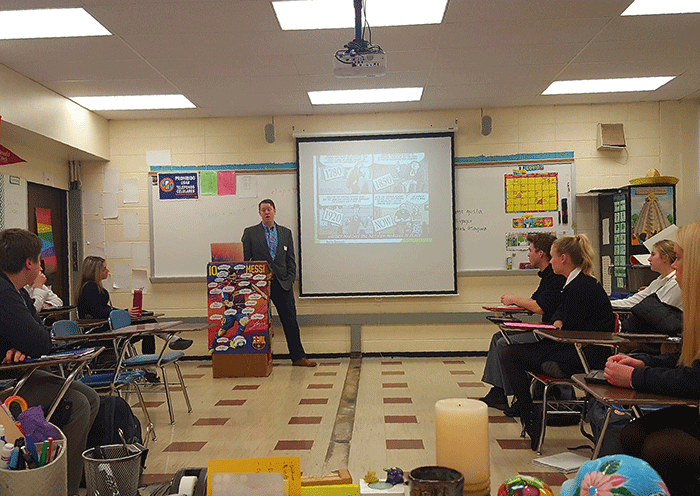 Immigration Lawyer Kevin Heinz Speaks to Students (2017)