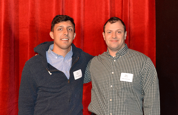 Engineers Gino Pitera'10 (3M) and Mike Pitera'07 (RMS Surgical) visited students about their careers as part of STEM Day, 2017