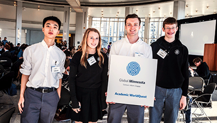 Vincent Ning '18, Abby Sticha '18, Matt Voigt '18, Owen Mische '19