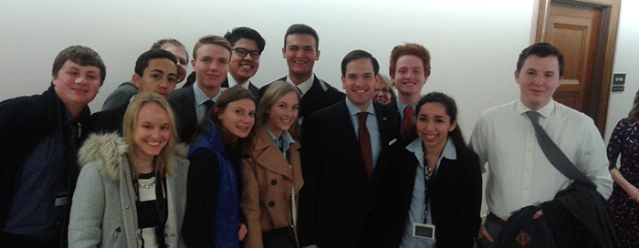 Close Up group with Marco Rubio