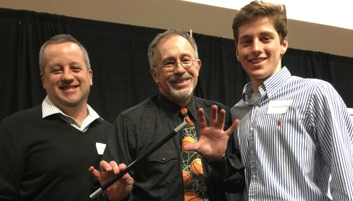 Mitchell O'Brien and his dad join Hondo the Magician:  John Hughes'70