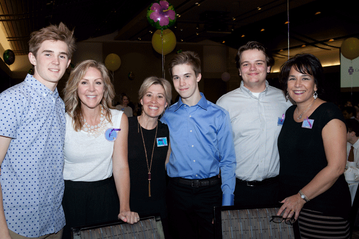 Mothers and their sons at the annual Mother-Son Dinner Dance.