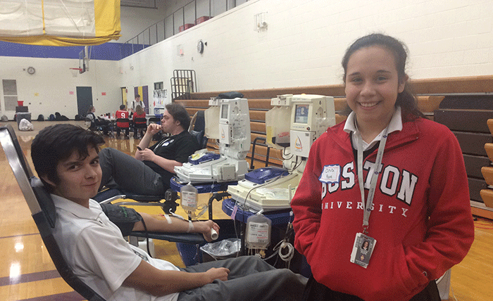 Donor Alan Sevilla (Senior) & volunteer Olivia Pope (Junior)