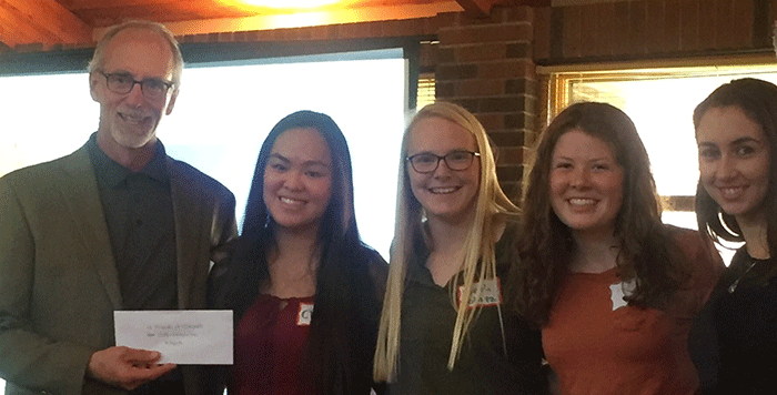 Todd Mickelson, Seniors Claire Shaw, Beth Zobitz, & Audrey Hapka, Katie Richards