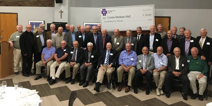 Cretin Class of 1957 presents CDH with a class gift