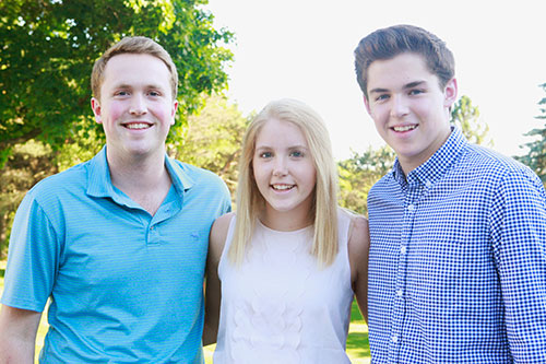 Matt McMahon'15, Claire McMahon'18, Matt McMahon'17