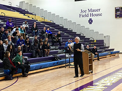 Our student-athletes had an unique experience to listen to Eastman speak about the DNA of a champion.