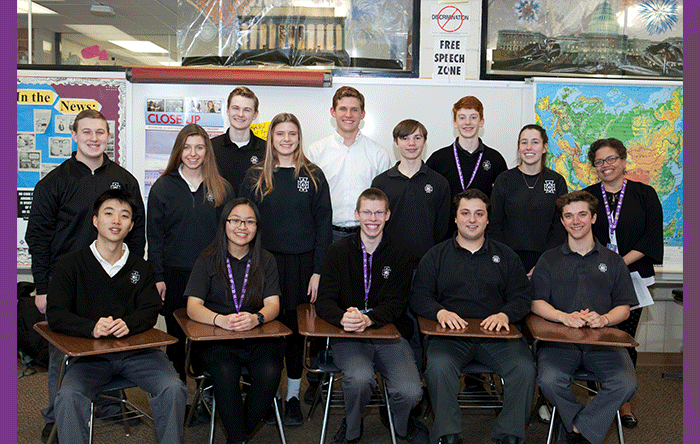 Knowledge Bowl team members (not listed in order): Nina Pitera'19, Cuc Phuong Vu'19, Cate Gent'19, Adam Ernster'19, Jackson Enquist'19, Ryan Miler'19, Anthony Dahdah'19, Owen Mische'19, Charlie Strain'21, Kiana Kotasek'19, Ted Hoover'19, Louis McGee'19, Vincent Ning'18.