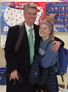 Pearson is the father of Lily’19 (pictured) and Grace’17. 
