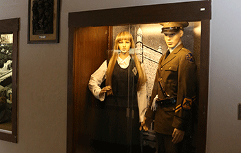 The displays feature uniforms from over the years.