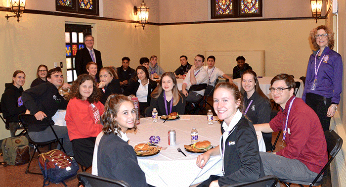 Mr. Miley and Ms. Passman encourage seniors to talk about their experiences at CDH.