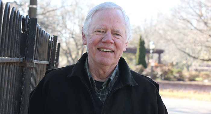 Michael E. Murphy '57 pictured on Crocus Hill.