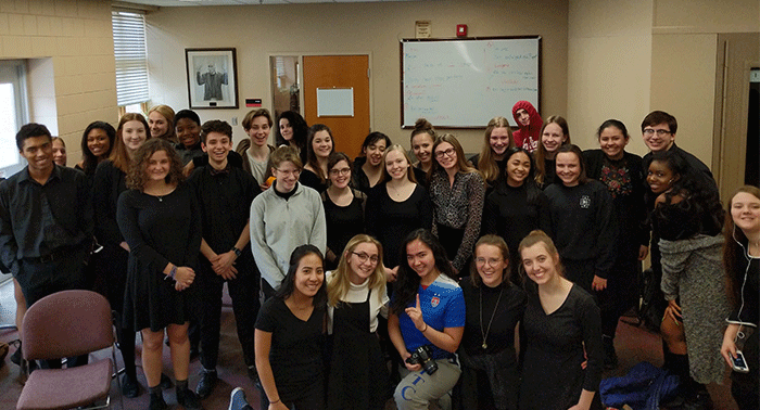 Members of the CDH Choir at the Large Group Vocal Contest.